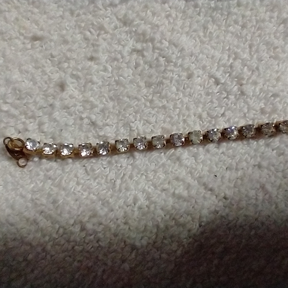 Goldtone tennis bracelet